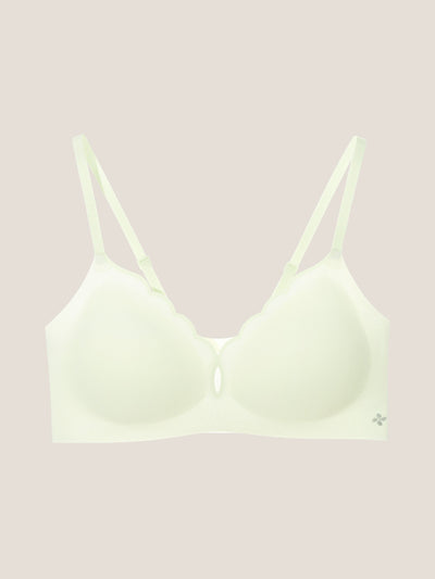 Basic Seamless Deep V Scalloped Neck Cooling Bra
