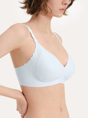 Basic Seamless Deep V Neck Mint-Infused Cooling Bra