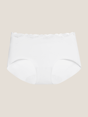 Basic Seamless Lace-Trimmed Boxer Brief