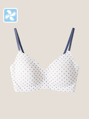 Basic Seamless Deep V Scalloped Neck Cooling Bra - Smart Size