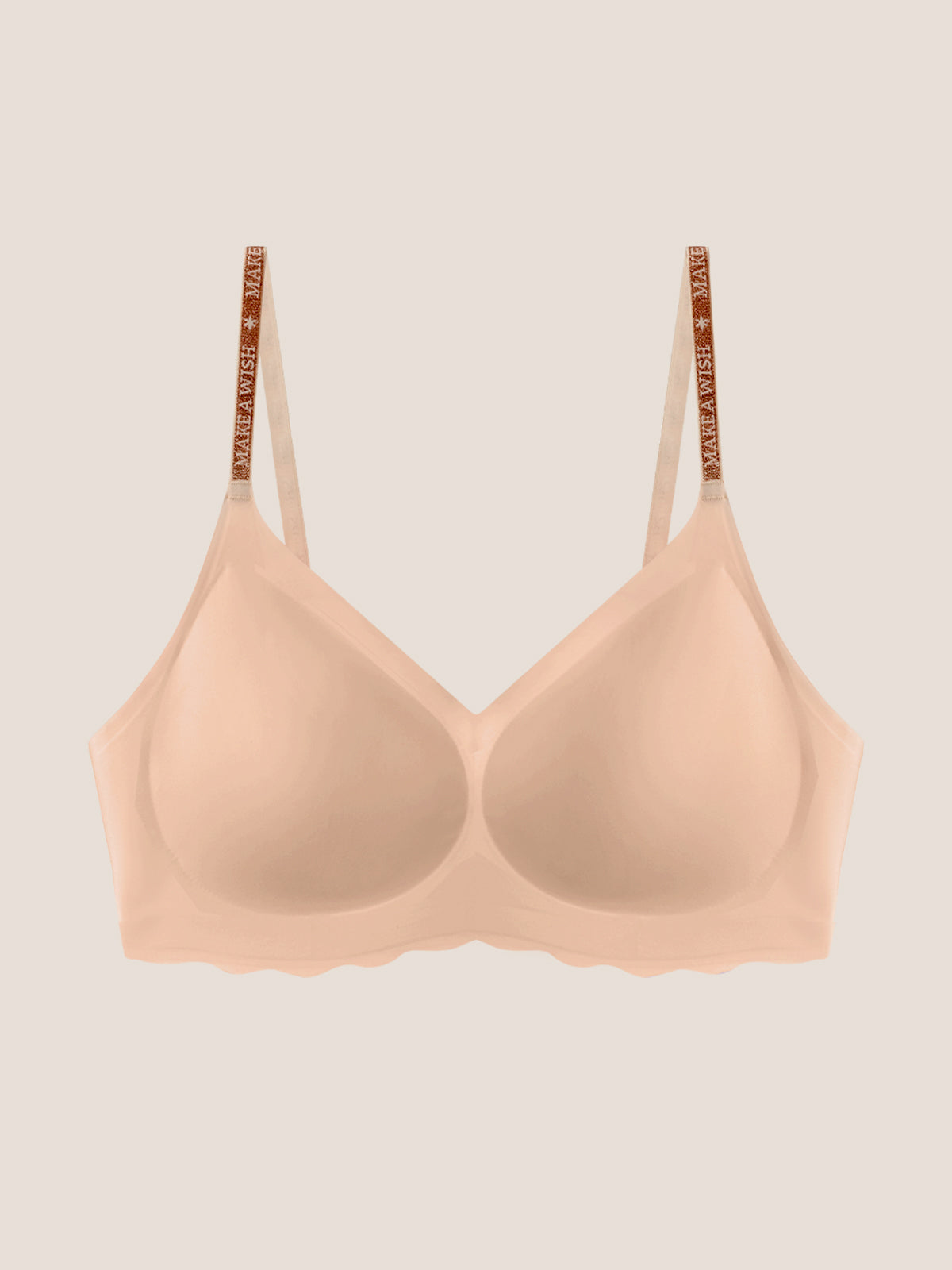 Seamless Shine Strap Deep V Bra - Smart Size