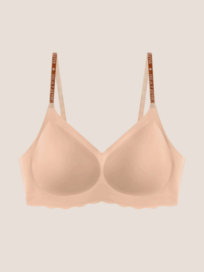 Seamless Shine Strap Deep V Bra - Smart Size