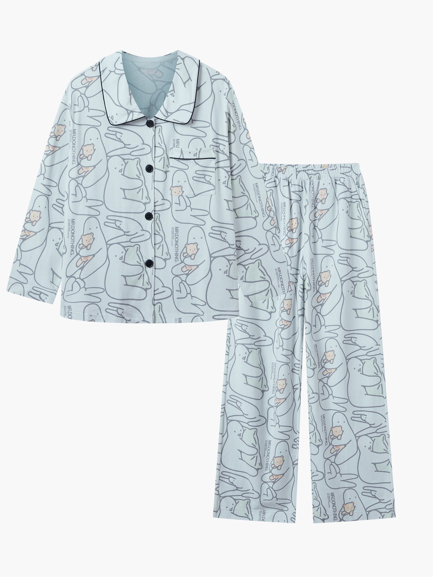 ubras x Mr. Donothing Lazy Long Sleeved Pajamas Suit
