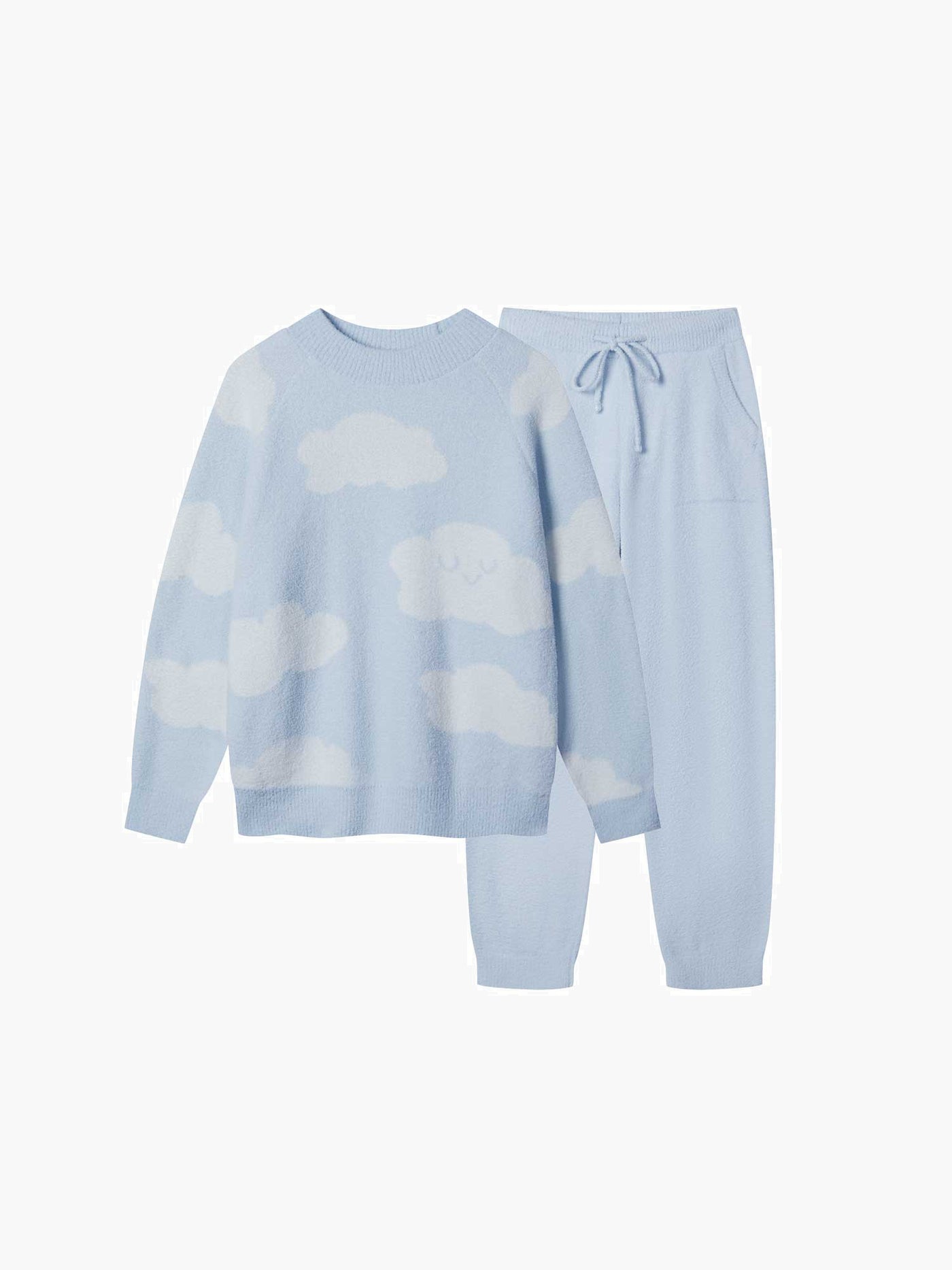 Soft Cloud Half Velvet Fuzzy Pajama Set