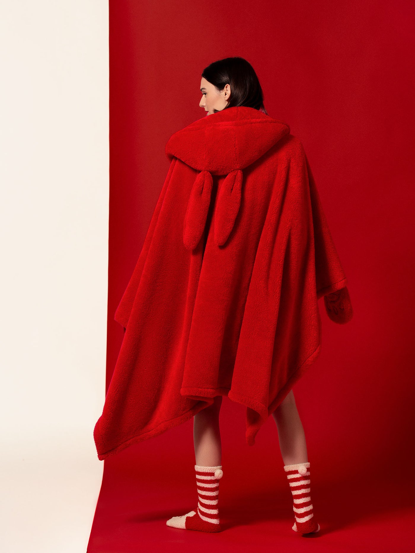 Year of the Rabbit Soft Cloud Hooded Cape