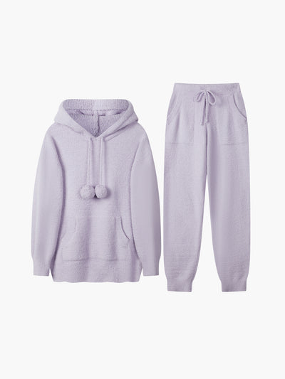 Tender Love Soft Cloud Cat Ear Hooded Pajamas Set