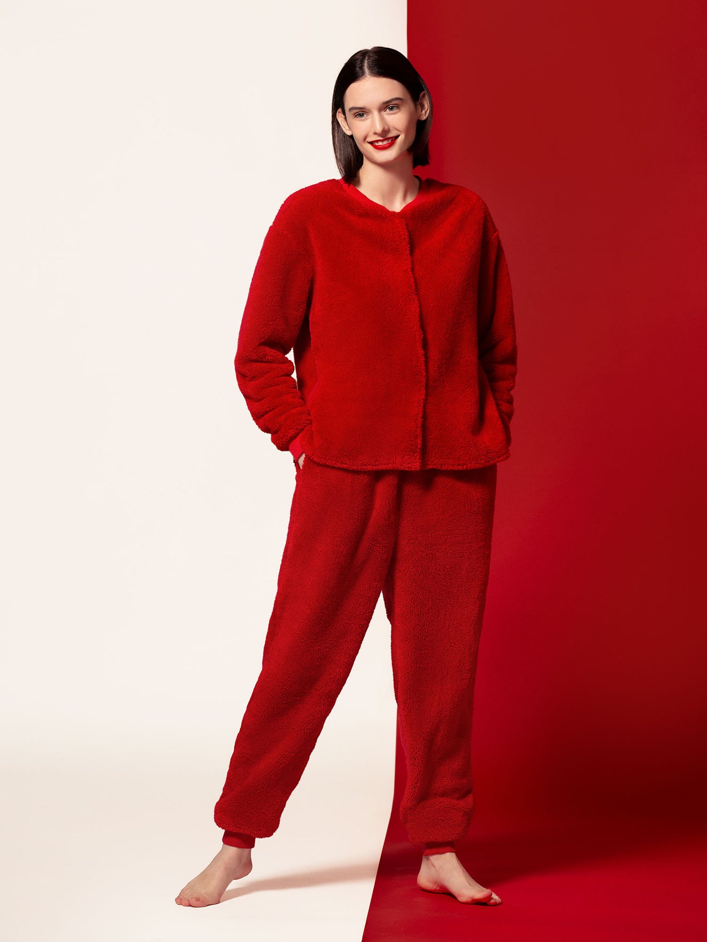 Year of the Rabbit Soft Cloud Hooded Pajamas Set